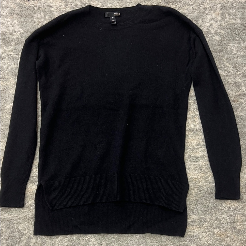 Cashmere Black Crewneck Sweater